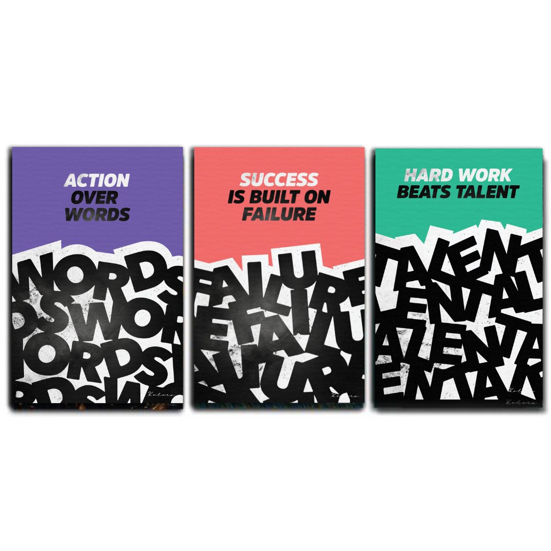 Tableaux décoratifs Pack - Les mots de pouvoir - kolors brand
